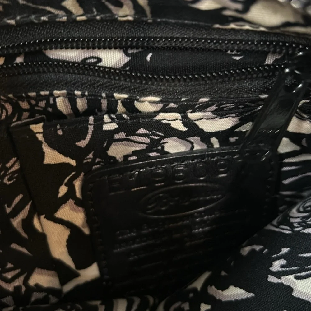 Brighton Women's Black Snakeskin Embossed Leather‎ Hobo Bag Purse