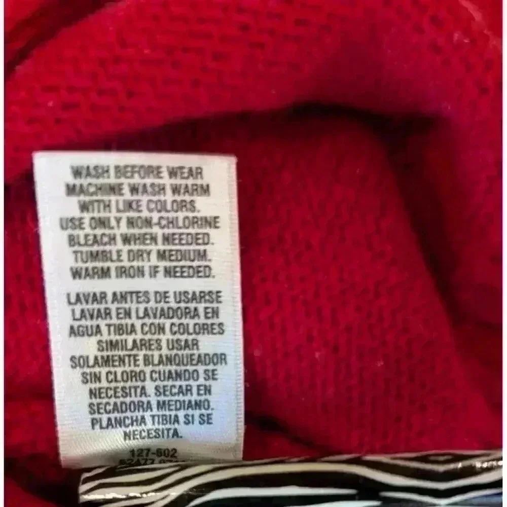 Vintage 18M Boy's Carter's Red & Gray Knit Zip Up Cardigan