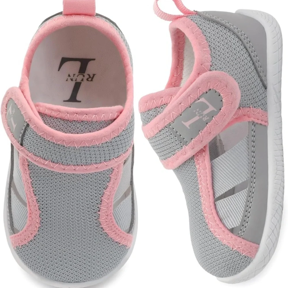 Kids Pink and Gray Water Shoes