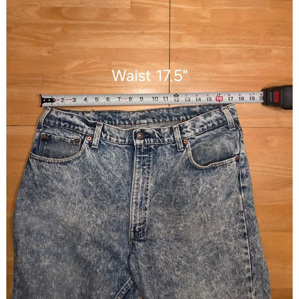 Vintage 80s Retro Levis 540 Acid Wash Jeans Blue USA 34x30 (38x32 Tag)