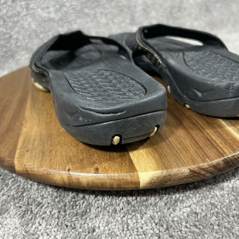Hobibear Men’s Size EU 42 US 9 Black Casual Beach Outdoor Thong Flip Flops Used