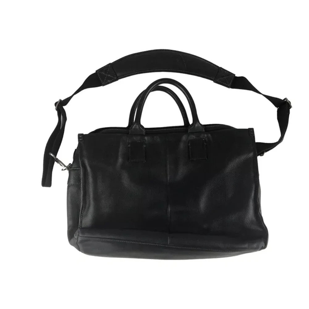 Kenneth Cole New York Unisex Adults‎ Black Leather Laptop Organizer Bag Size L