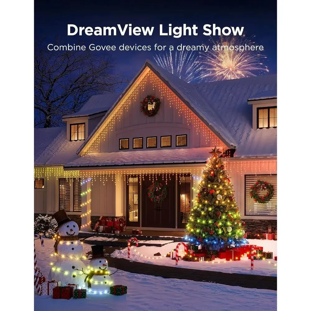 Govee Christmas String Lights 2 RGBWIC 500 LED 164 ft Smart App Alexa Google