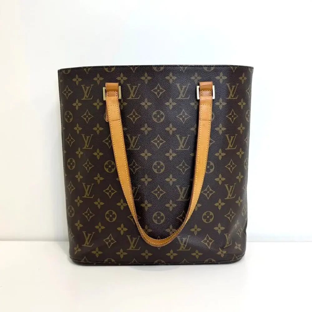 Louis Vuitton Brown Monogram Canvas Vavin GM Tote Bag LV Leather Shoulder Bag