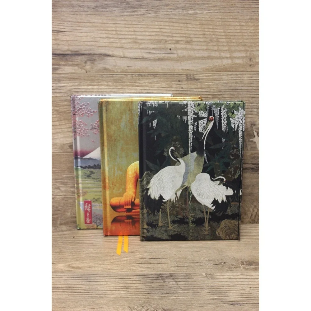 Flame Tree Notebook metal foiled lined journal‎ Golden Buddha