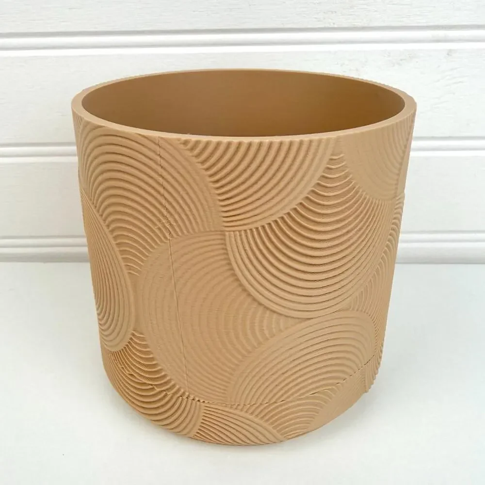 Boho Desktop Planter, Indoor Plant Pot, Tabletop Planter, Art Deco Style