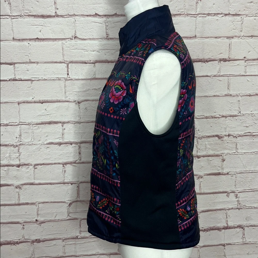 Krimson Klover Reversible Boho Floral Lightweight Puffer Vest Like New Size Med