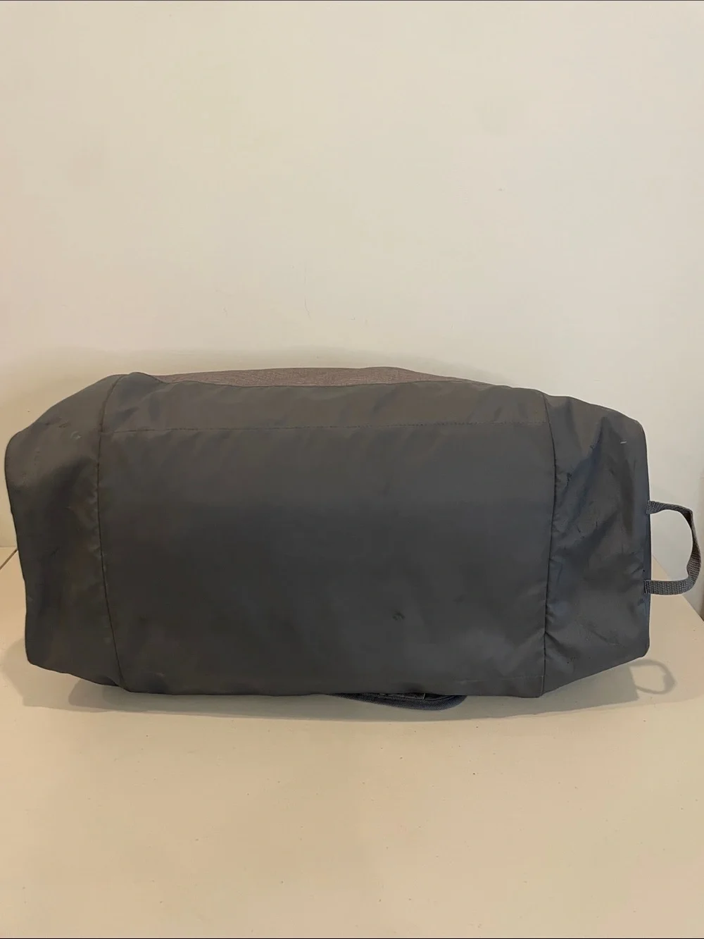 adidas Defender IV Duffel Bag Canvas Gray Orange Medium Gym Travel Luggage