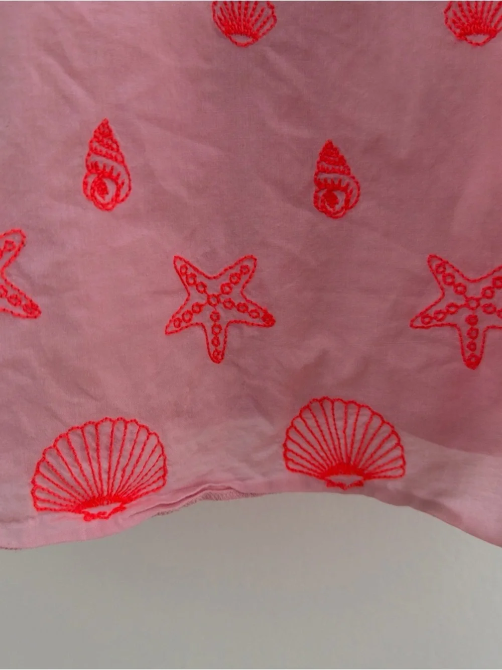 Crewcuts Toddler Sun Dress Beach Shells Starfish Pink Seaside size 3