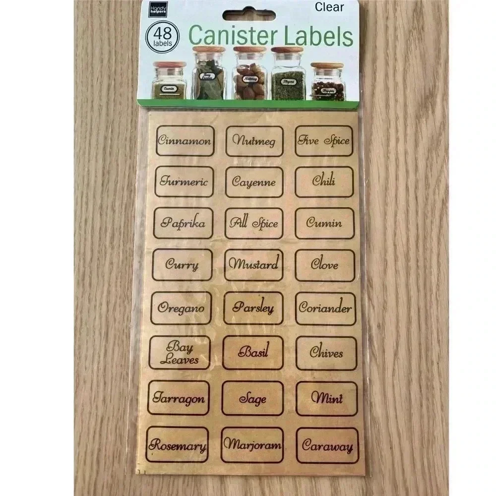 🆕Clear 48 Canister Labels 🆕