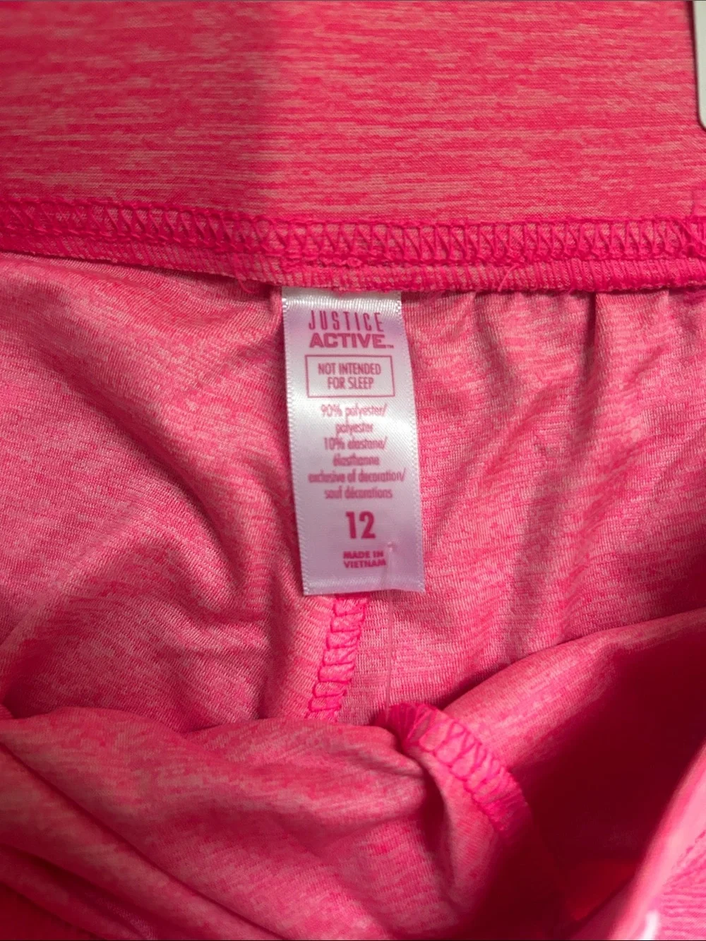 Justice Hot Pink Athletic Drawstring Shorts with White Trim