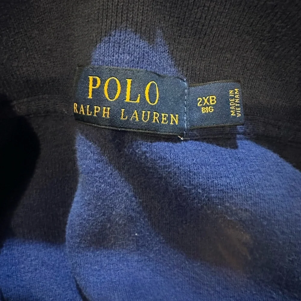 POLO RALPH LAUREN XXL Bright Cobalt Blue Mesh Knit 1/4 Quarter Zip R $138