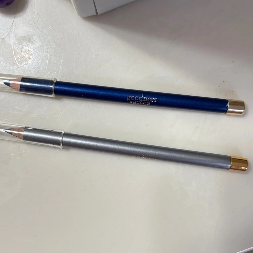 Goodness Grace Blue and Silver Eyeliner Pencils. New never used without box