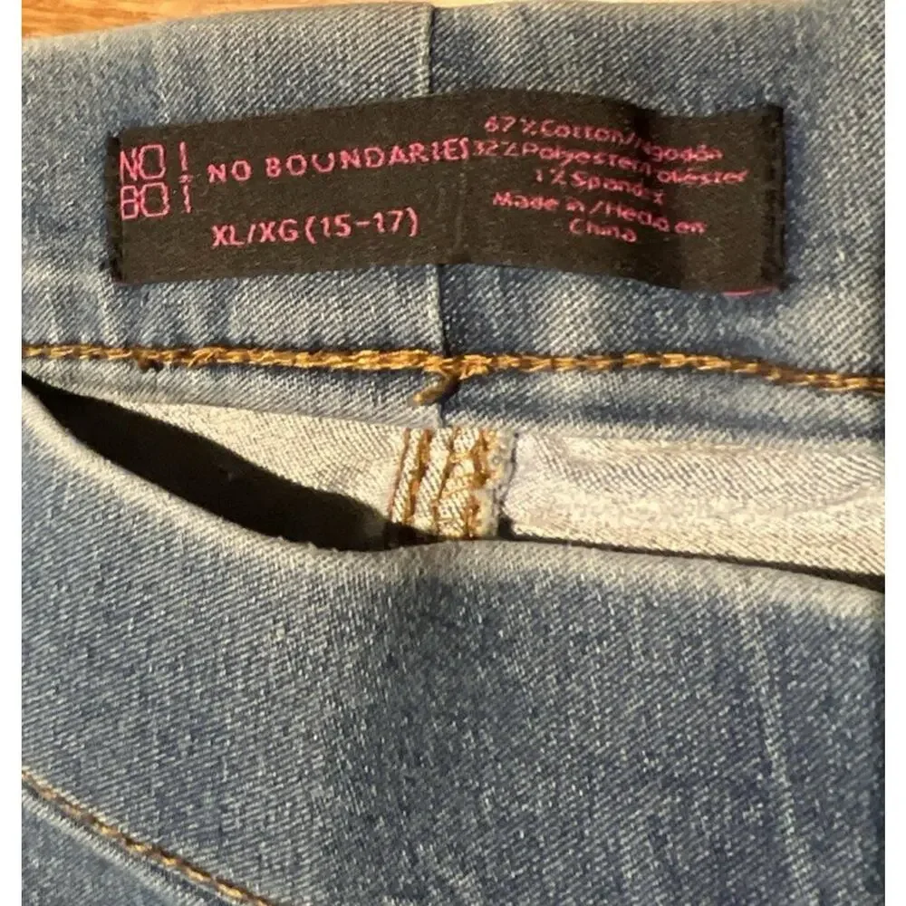 No Boundaries NOBO Jean Jeggings Cotton Stretch Blend Size XL/XG 15-17 Straight