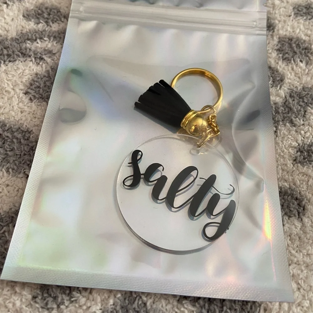 HANDMADE ACRYLIC SALTY KEYCHAIN