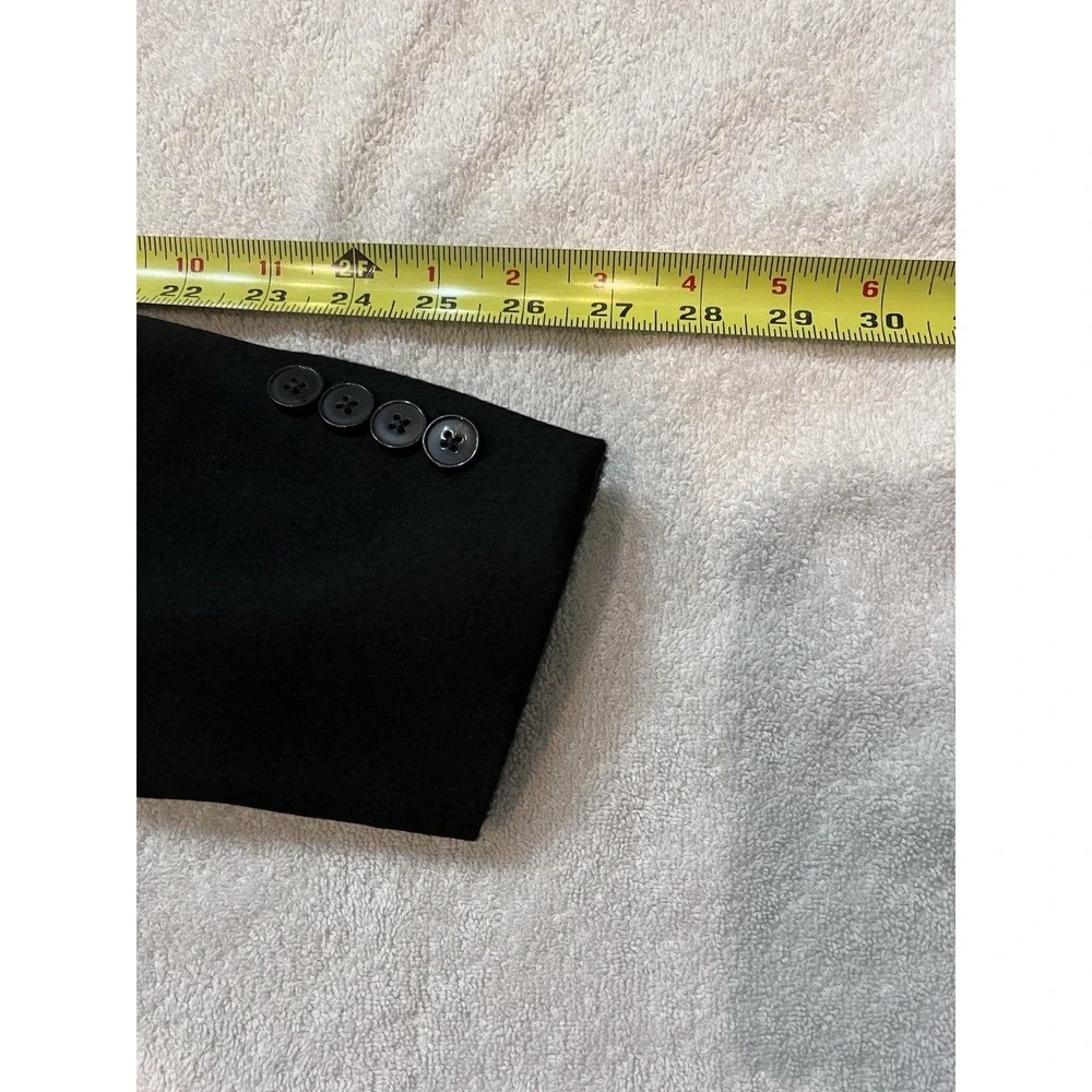 Calvin Klein‎ Mens 44L Onyx Black 100% Cashmere Blazer Sport Coat 2 Button