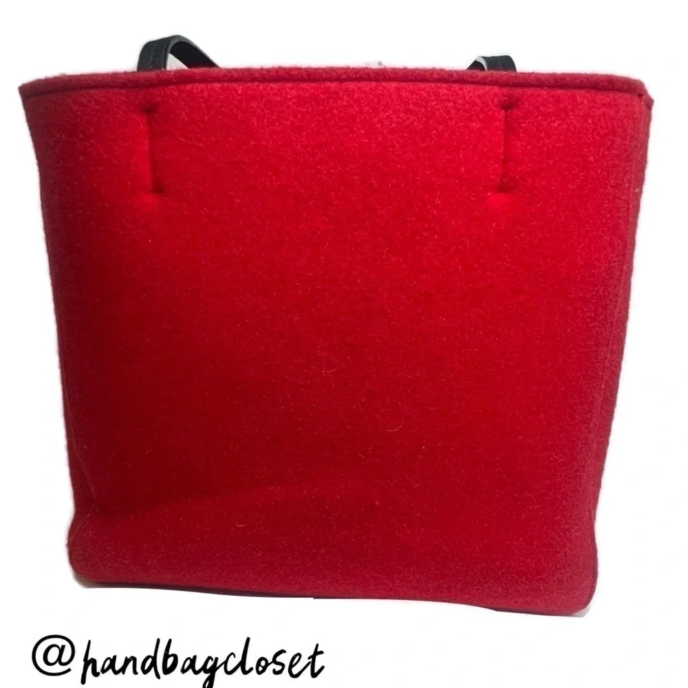 Kate Spade Baby It’s Its Cold Outside Red Wool Tote ⛄️❄️ Rare Bag