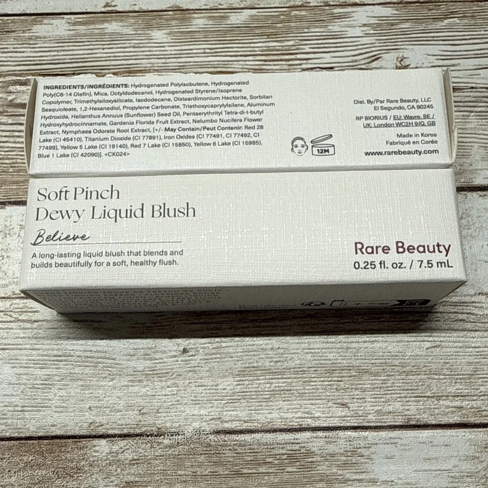 Lot Of 2 Rare Beauty Soft Pinch Dewy Liquid Blush Believe Happy, Full‎ Size
