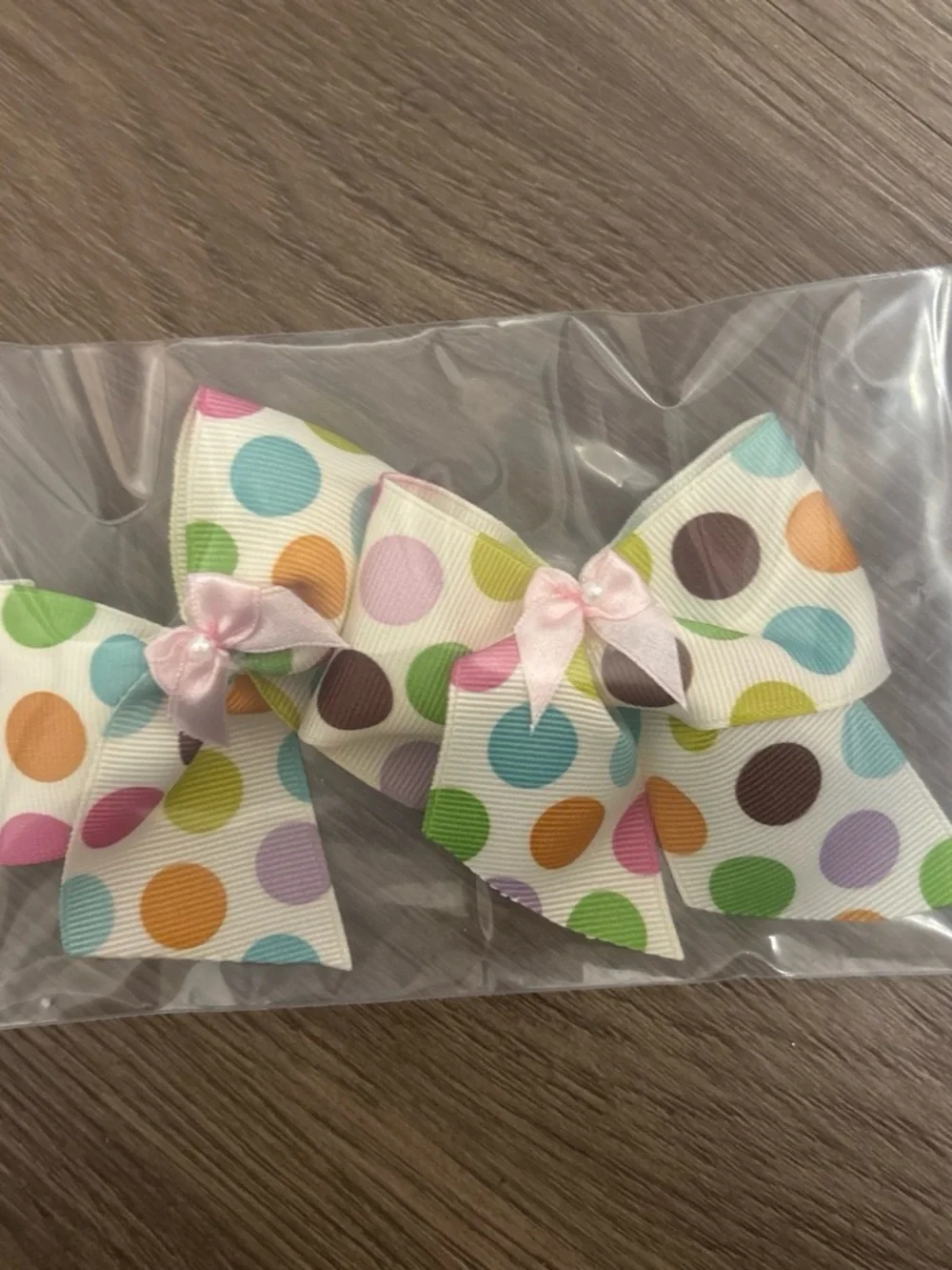 Polka Dot Ribbon Hair Bows for Kids - Multicolor