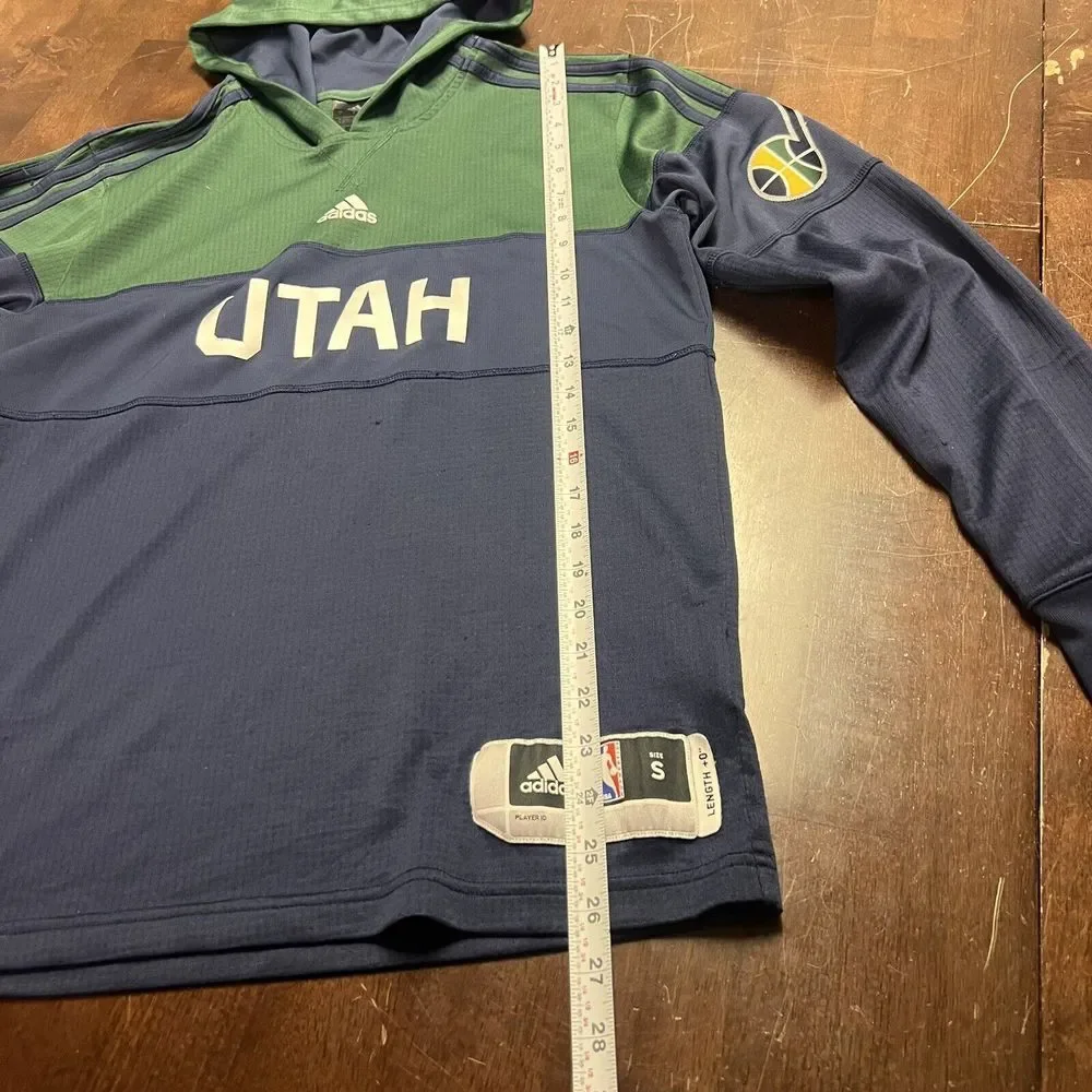 Utah‎ Jazz Adidas Hooded Pullover Mens Size Small Navy Blue & Green