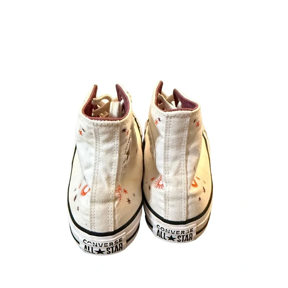 Converse “You Are On The Right Path” Women's White Embroidered High-Top Sneakers