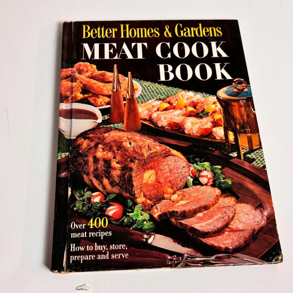 Vintage‎ 1960 Better Homes & Gardens Meat Cook Book Hardcover 400+ Recipes MCM