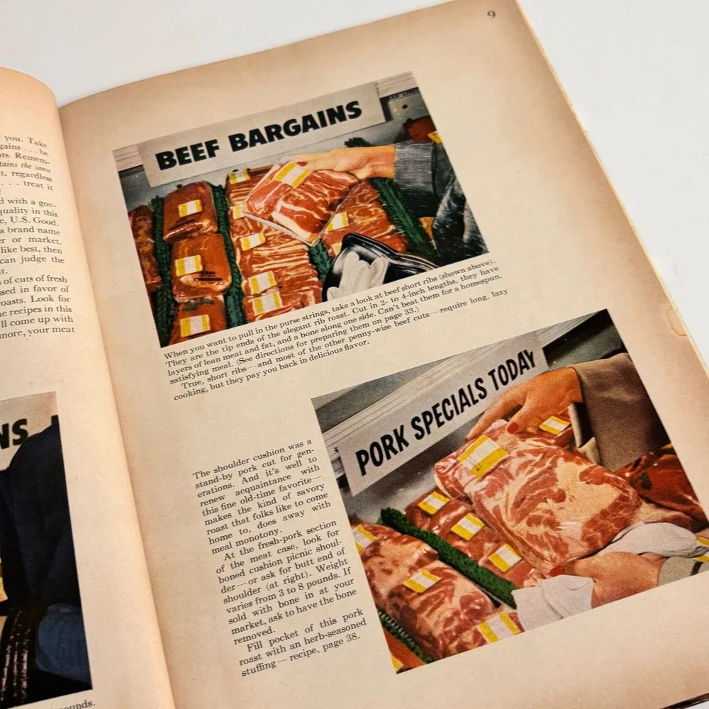 Vintage‎ 1960 Better Homes & Gardens Meat Cook Book Hardcover 400+ Recipes MCM