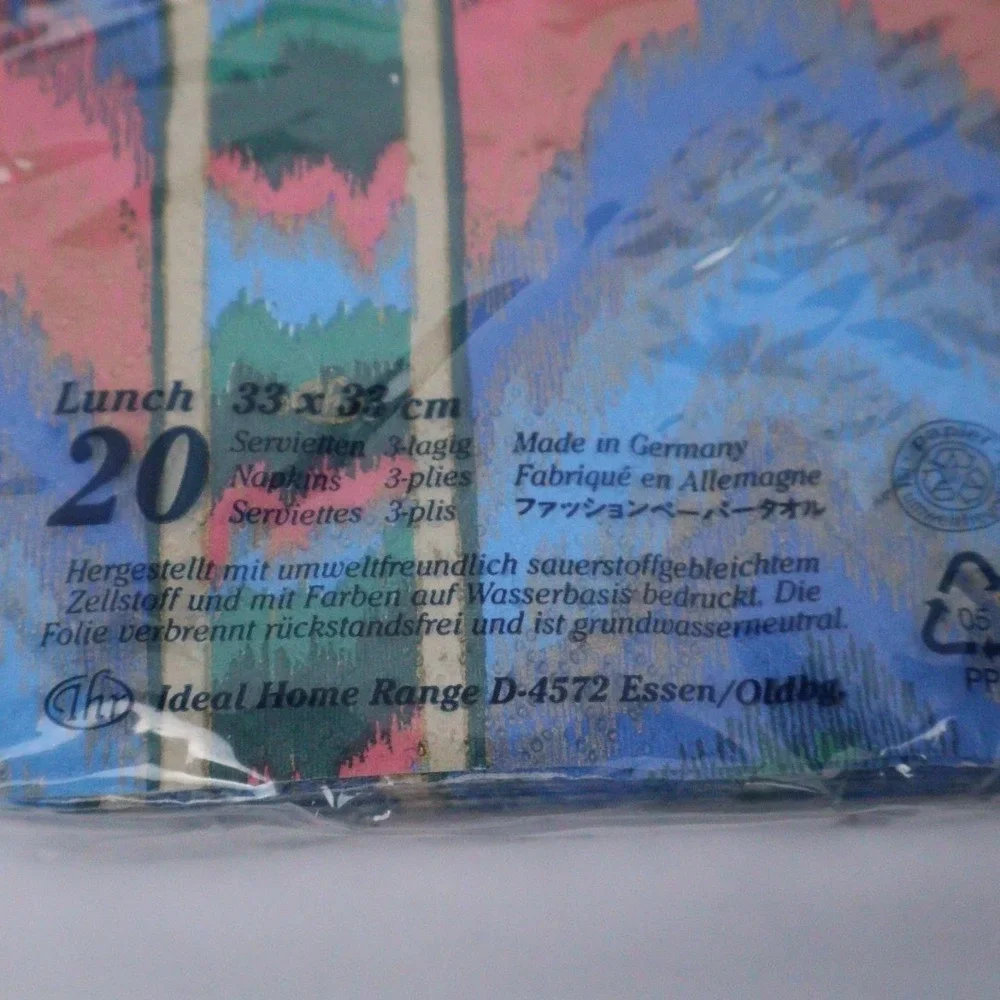 VTG 90s Southwest Aztec Ikat Colorful Luncheon & Cocktail Napkins (4) IHR Lot‎