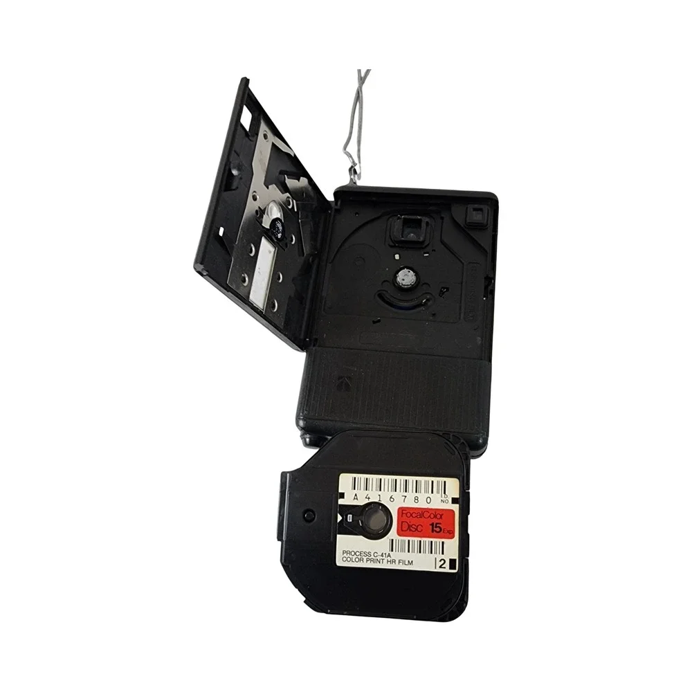 Kodak Disc 6000 Vintage Film Camera Black with Wrist Strap and‎ Film Cartridge
