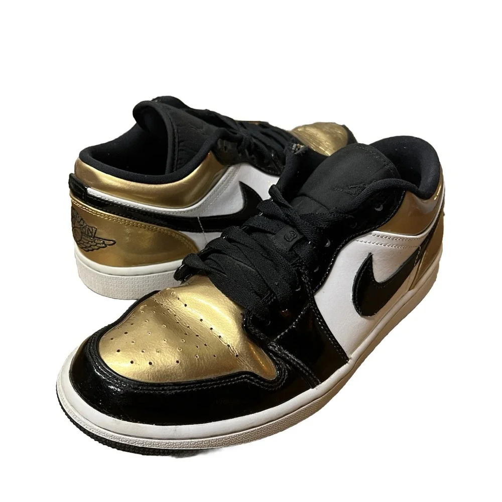 Air Jordan 1 Low Gold Toe Shoes Size 9.5‎ CQ9447-700