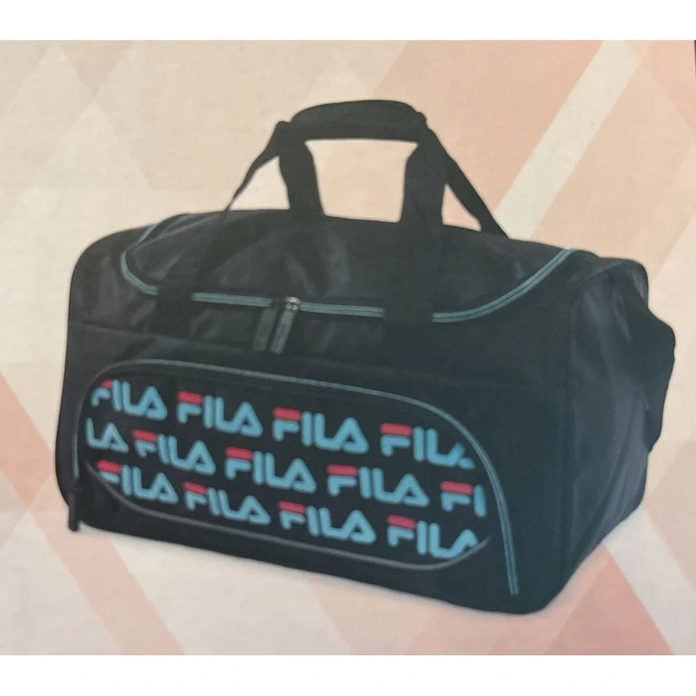 Fila Sport Duffel Bag‎ Black/Green Logo 19