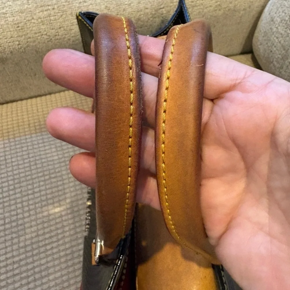 Dooney & Bourke All Leather - Black Patent and Tan
