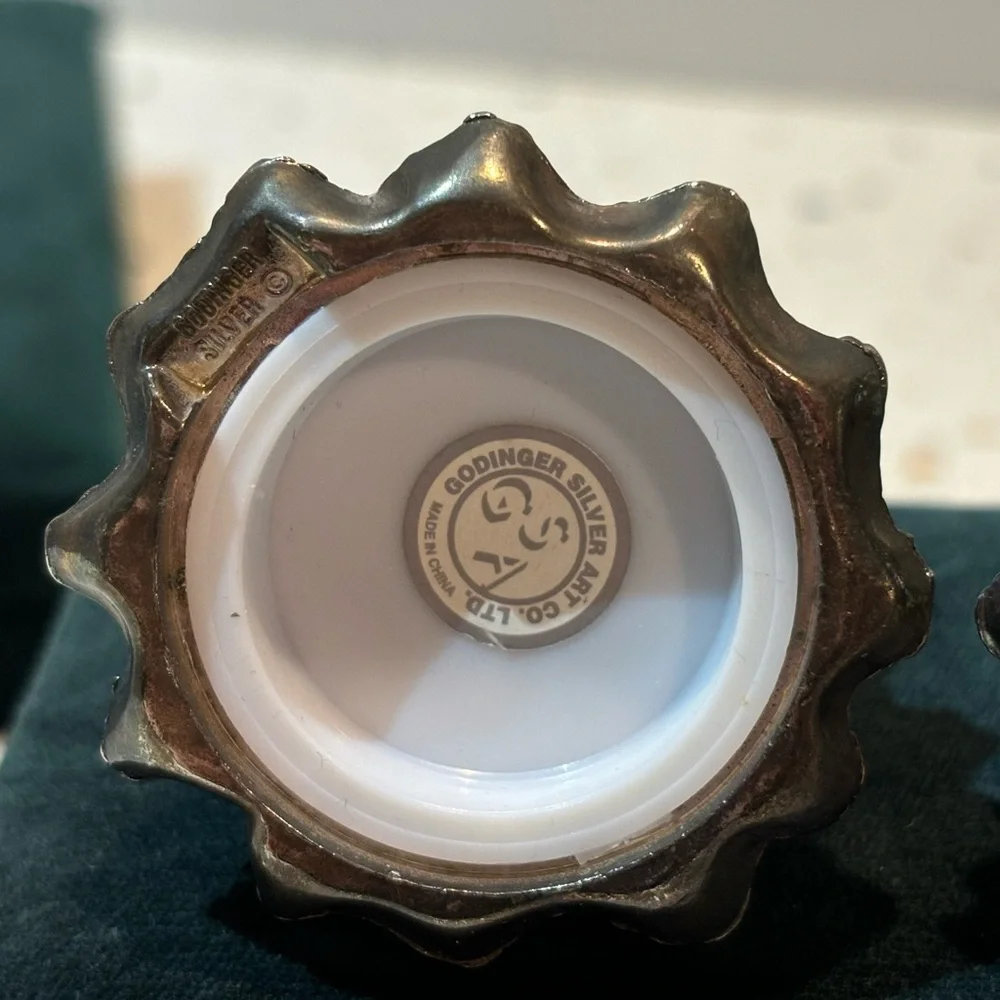 Godinger Silver Art Co. Holiday Christmas Serving Set‎ Santa Clause & Trees