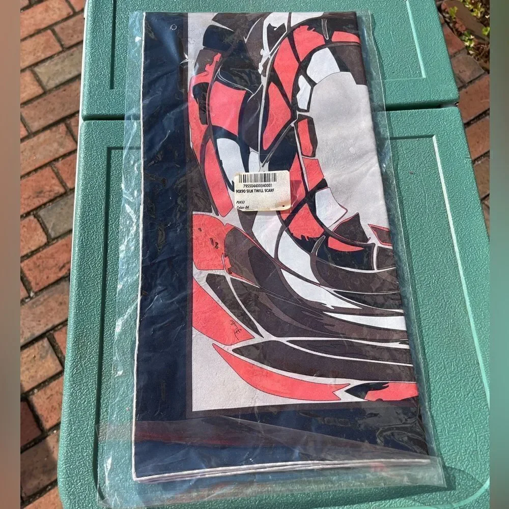 Emilio Pucci 100% Silk Scarf NWT