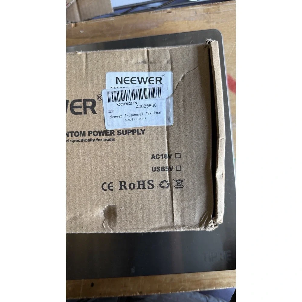 Neewer NW-100 48V‎ Phantom Power Supply 1 Channel w/ Adapter