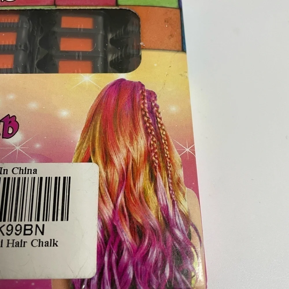 Orange Temporary Hair Chalk Comb, 6 Color Washable Hair Chalk Set Cosplay