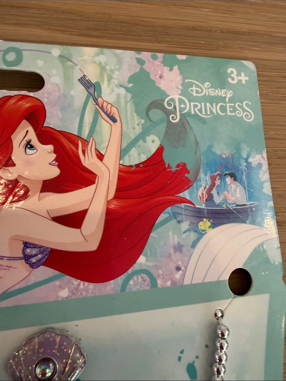 NWT Disney Ariel Purple & Green Shell Necklace and Earring Set