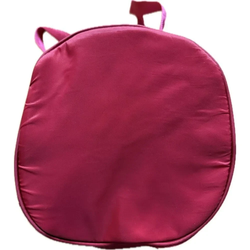 American Girl Duffle Bag - Pink & Red Zipper Closure Buttons Accessory Case