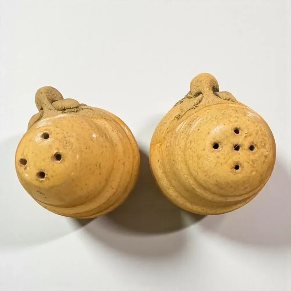 Vintage Handmade Studio Pottery Funny Face Salt and Pepper Shakers