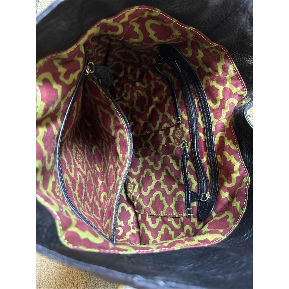 OrYany Black Luciana Pebbled Leather Women's Large Hobo Handbag A267112 EUC