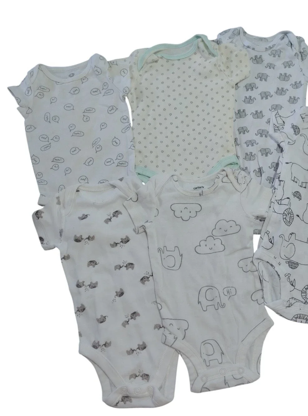 Carter's Little Planet Okie Dokie Gender Neutral Bodysuit Bundle 6pc 3M - 6M