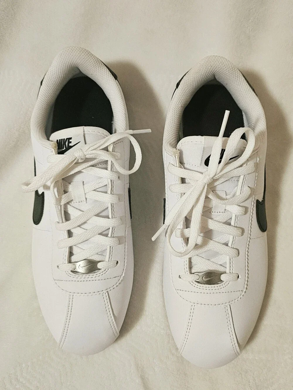 Nike Classic Cortez White And Blue Sneakers