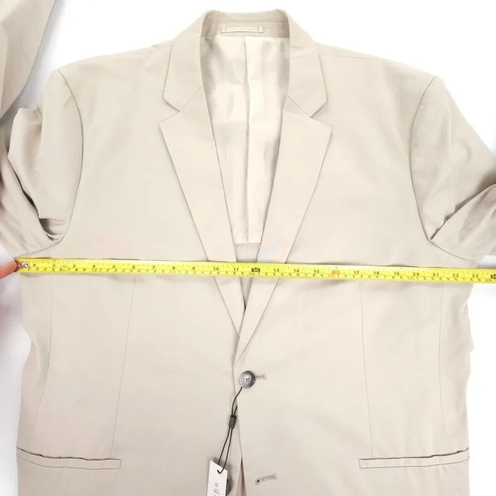 NWT Theory Kris Two Button Blazer Suit Jacket Taupe Cream Old Money Quiet Luxury
