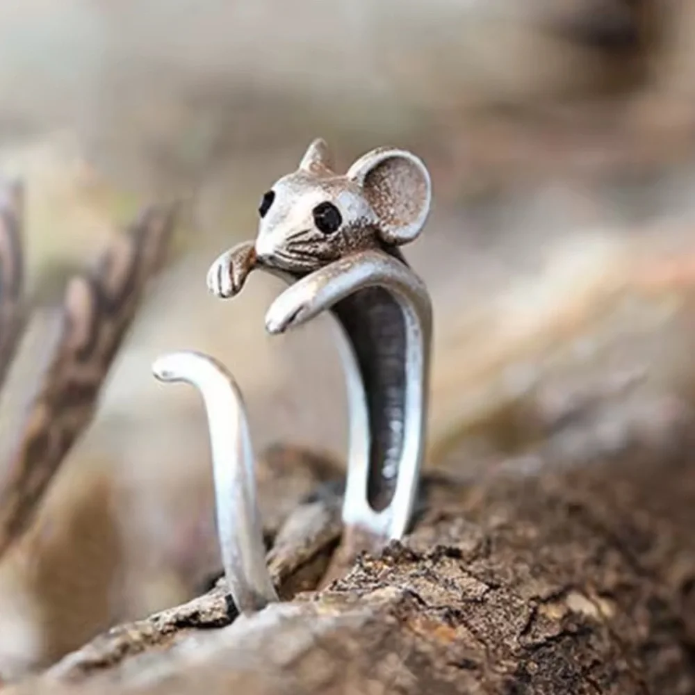 Vintage Silver Mouse Ring