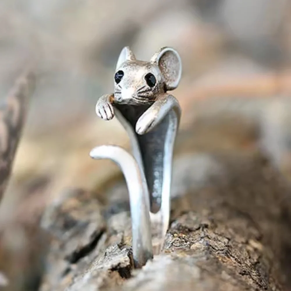 Vintage Silver Mouse Ring