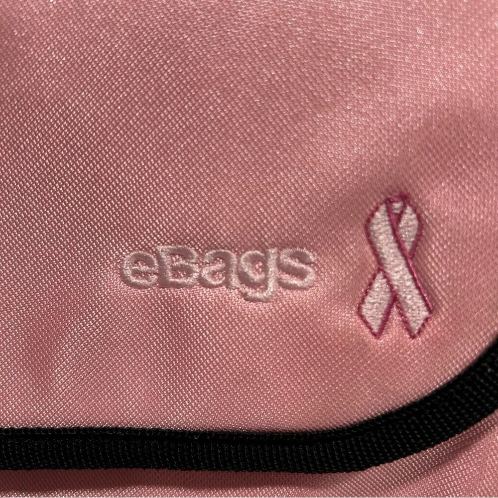 eBags Laptop Messenger Bag, Dual Pockets, Pink Breast Cancer, Adjustable Strap