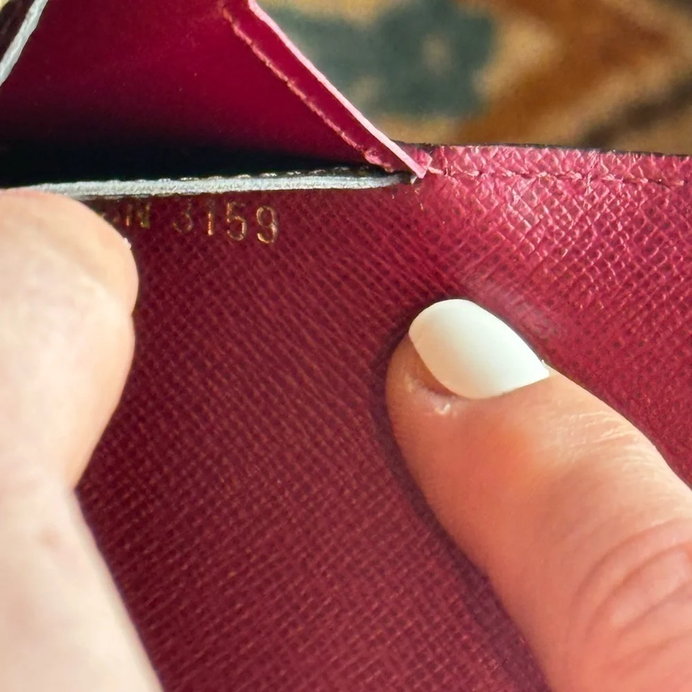 Louis Vuitton Emilie Wallet with Pink Lining and Accents