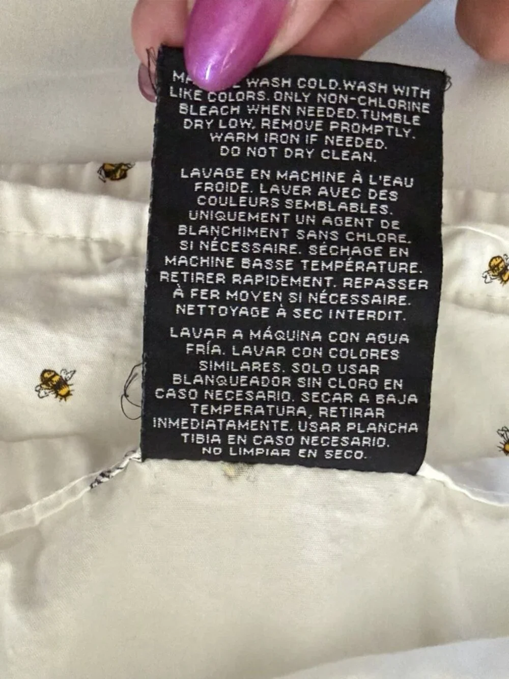 Lauren Ralph Lauren King Bee Flat Sheet White Beehive Print Bedding
