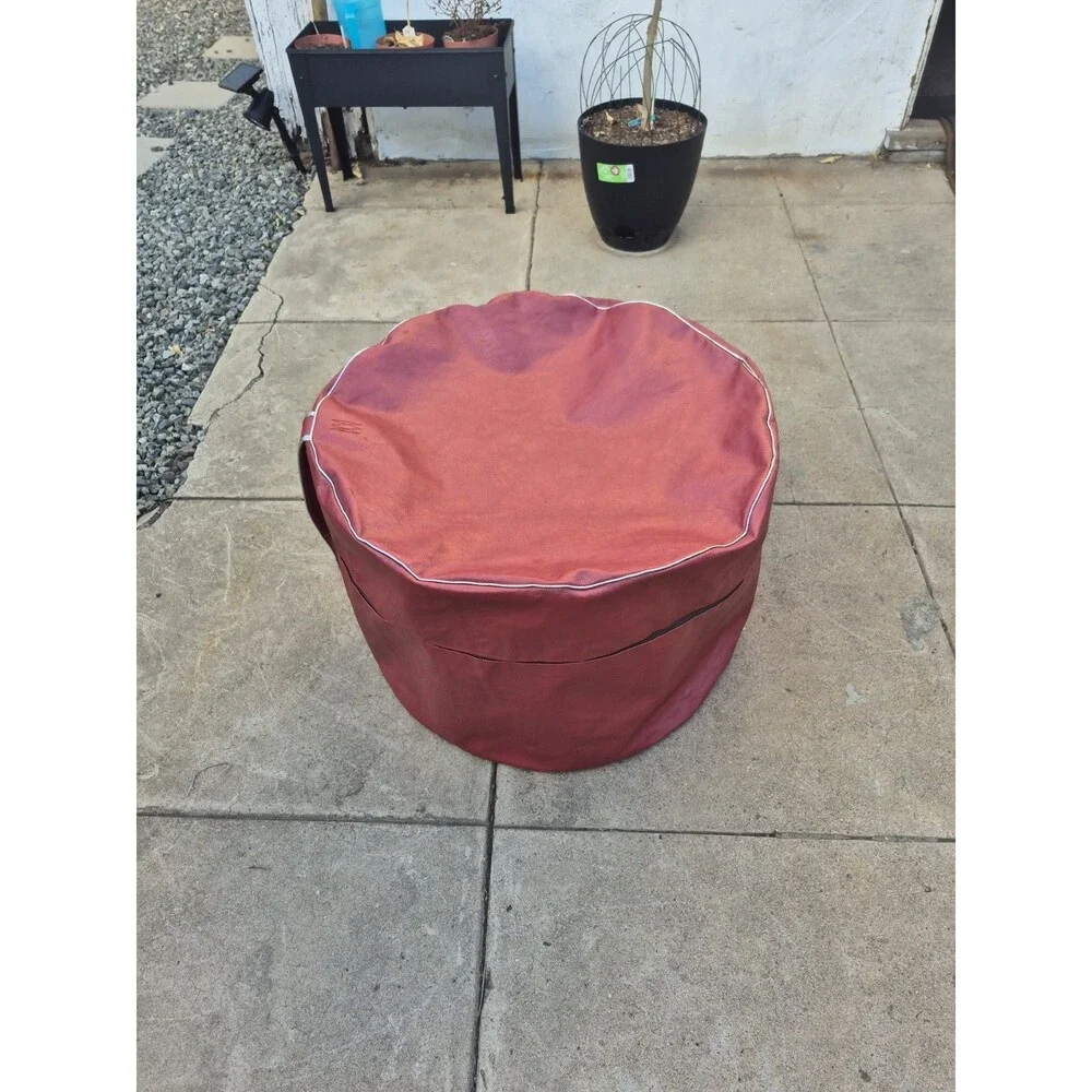 Naugahyde 14 x 22 Red Drum Bag Case Vintage