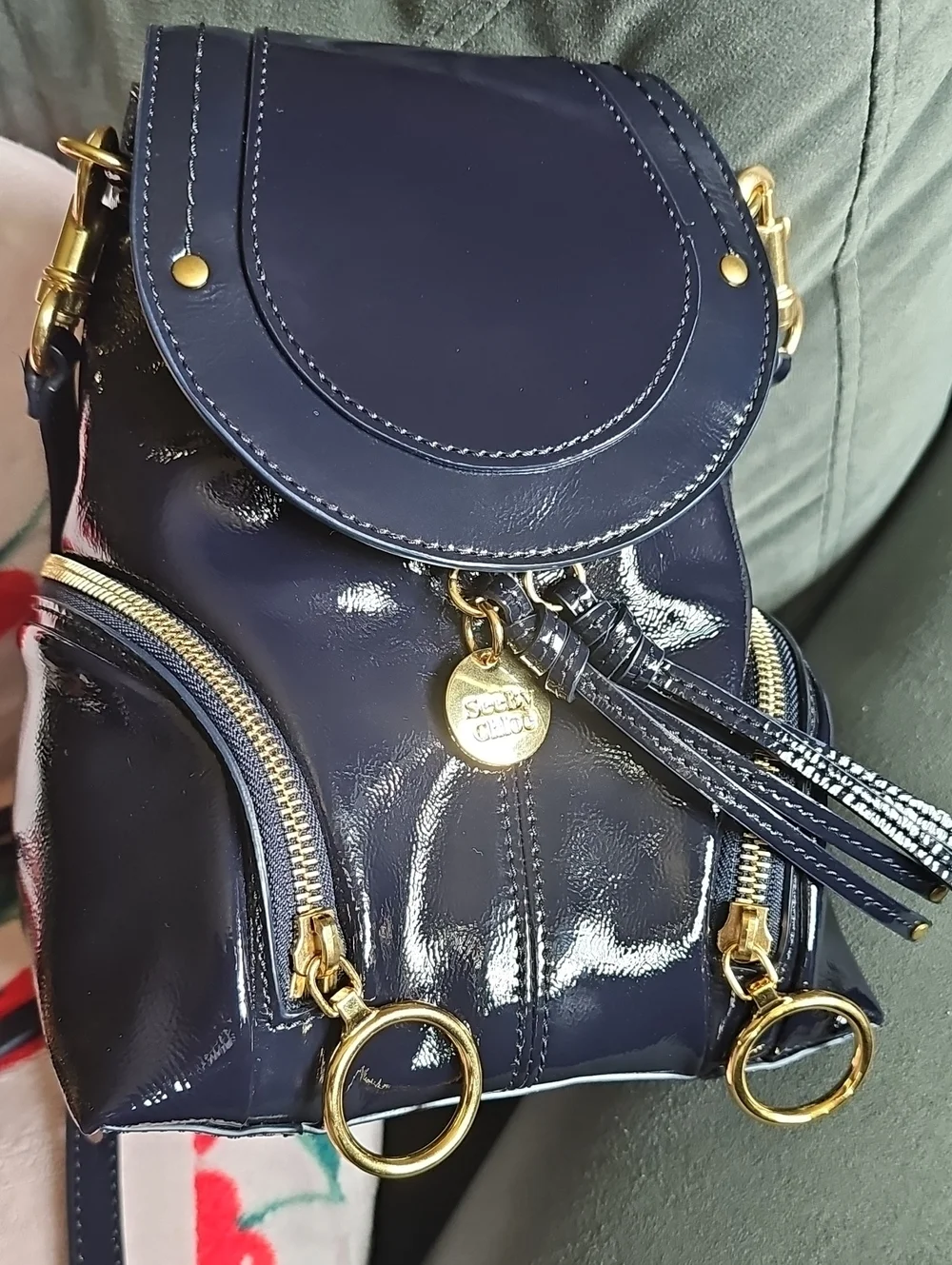 See By Chloe Patent Leather Backpack